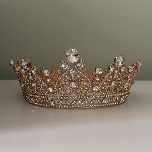 Tiara Crown Wedding Pageant Prom Quinceañera - Rose gold color